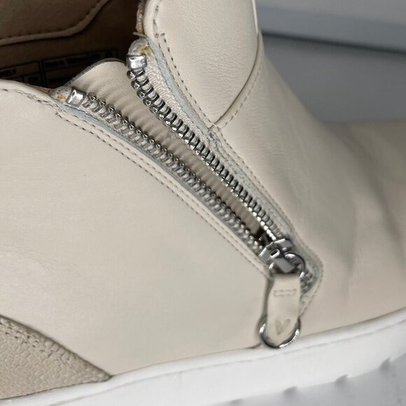 Vionic Brinkley Soft Leather Side-Zip Bootie Platform Sole Molded Arch Sneaker - Picture 9 of 12